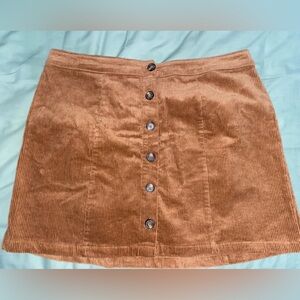 Brown forever 21 corduroy skirt